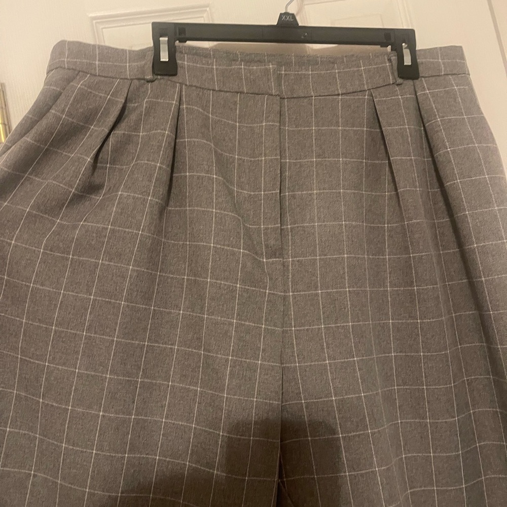 Gray Plaid Trousers